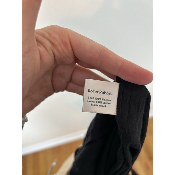 Roller Rabbit M Jumpsuit Romper Floral Ruffle Peasant Boho Garden Party - Picture 5 of 5